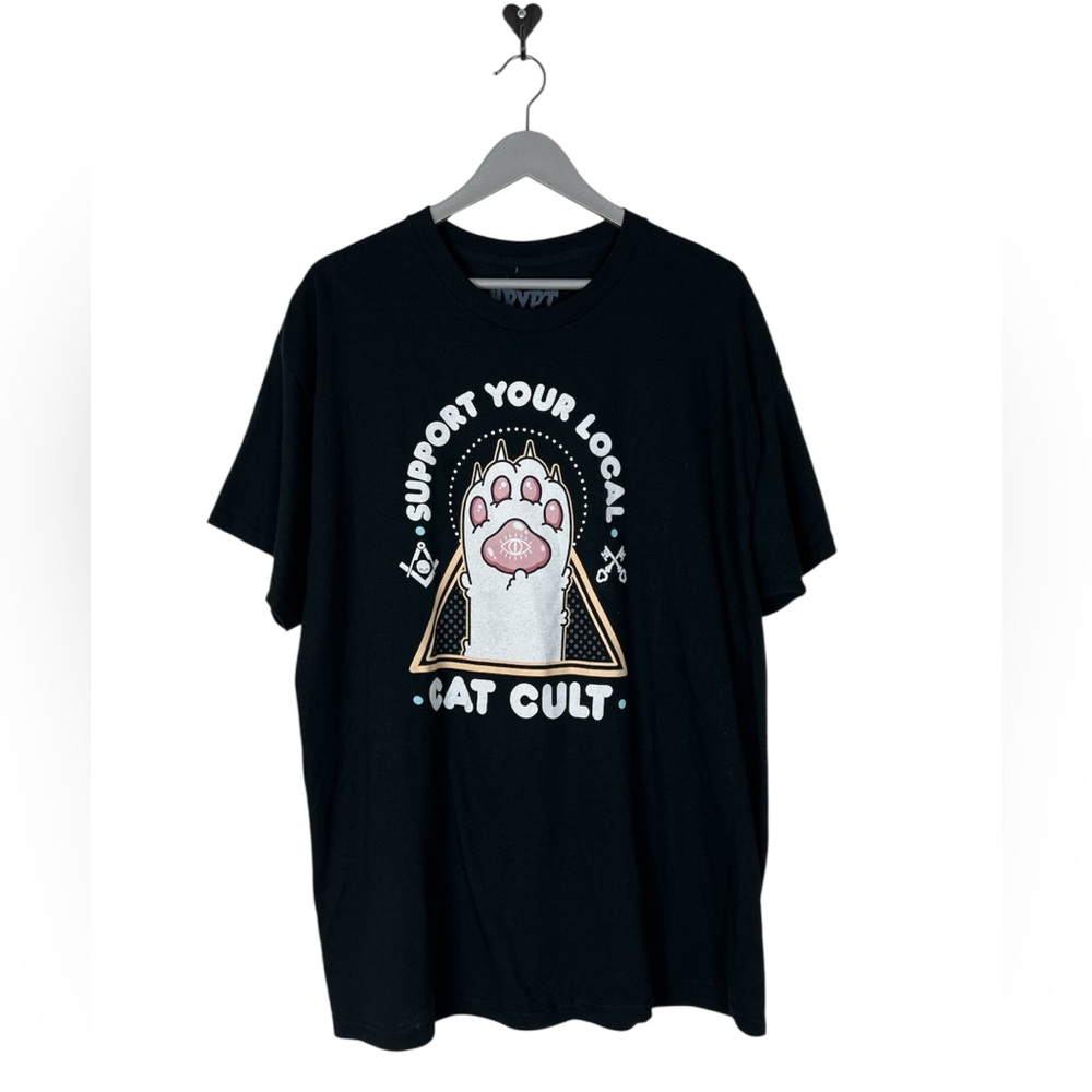 Cat Cult t-shirt tee XL‎ Hawaii Krypt black